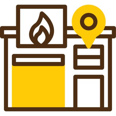 harita simgesinin vektör illüstrasyonu