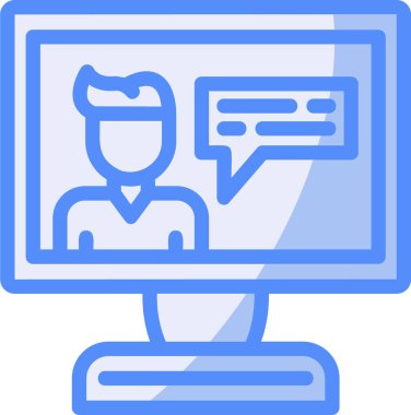 Doldurulmuş - ana hat biçiminde çağrı merkezi ikonu