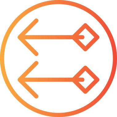 ok yönü simgesi ana hat biçiminde