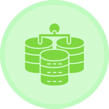 veritabanı düz simgesi, vektör illüstrasyonu