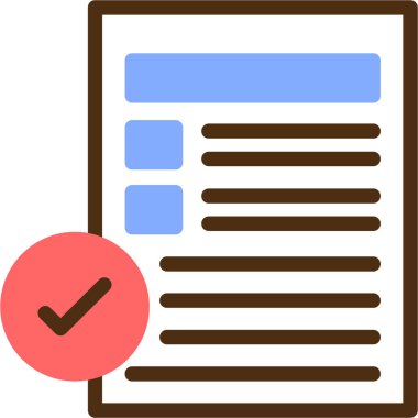 Sözleşme. Web simgesi basit illüstrasyon