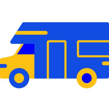 Otobüs. Web simgesi basit illüstrasyon