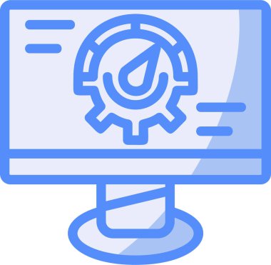 Bilgisayar. Web simgesi basit illüstrasyon