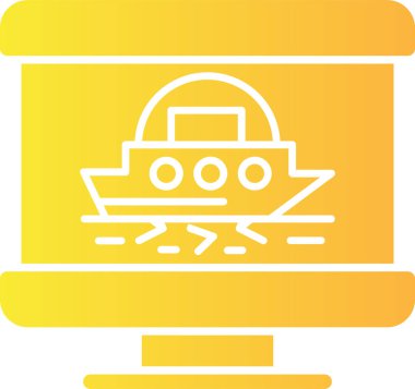 Tekne. Web simgesi basit illüstrasyon