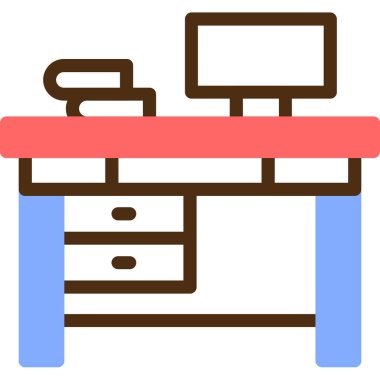 Masa mobilyası masa simgesi - taslak biçimi