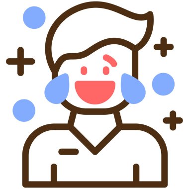 yüz ifadesi simgesi, vektör illüstrasyonu