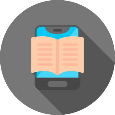 Kitap okuyorum. Basit illüstrasyon