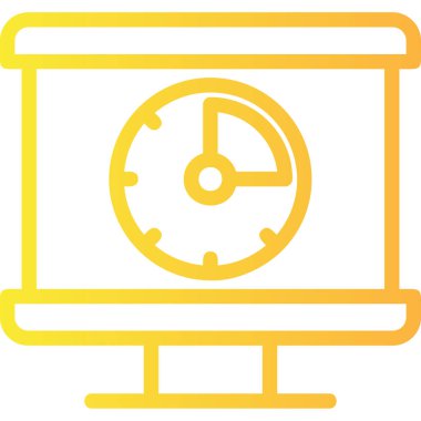 Bir saat simgesinin vektör illüstrasyonu