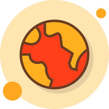 Toprak Gezegeni simgesi, vektör çizimi