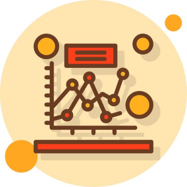 Analiz işi grafik simgesi doldurulmuş ana hatlar biçiminde