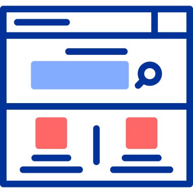 Tarayıcı. Web simgesi vektör illüstrasyonu