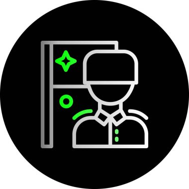 Bir insan simgesinin vektör illüstrasyonu