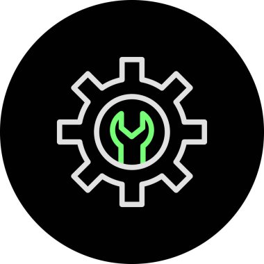 dişli simgesi vektör illüstrasyonu