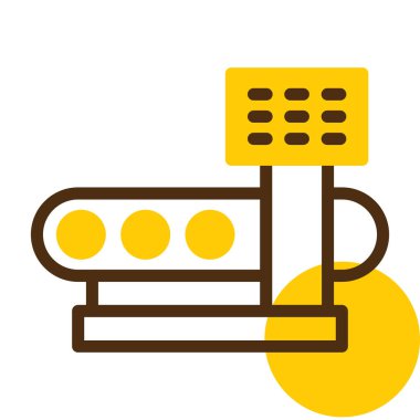 Kahve makinesi simgesi, vektör illüstrasyonu