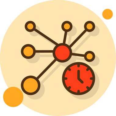 Saat. Web simgesi basit illüstrasyon