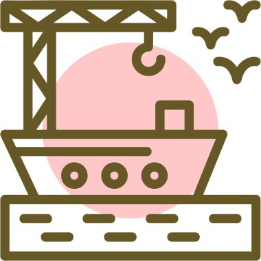 Tekne. Web simgesi basit illüstrasyon