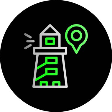 Vektör konumu simge illüstrasyonu