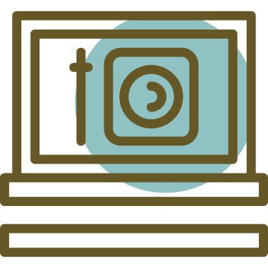 Bir kamera simgesinin vektör illüstrasyonu