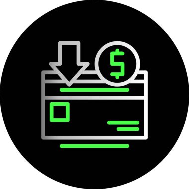 Dolar simgesi vektör illüstrasyonu