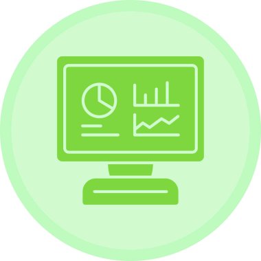 Monitör. Web simgesi basit illüstrasyon