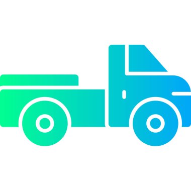 Bir kamyon simgesinin vektör çizimi