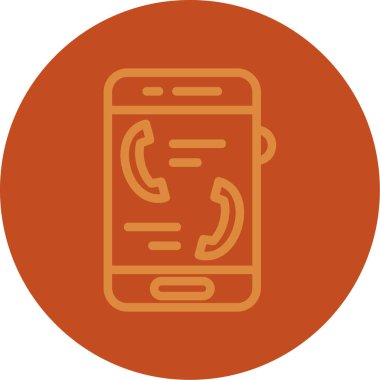 Telefonunuz var. Web simgesi basit illüstrasyon