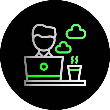 vektör bulut teknolojisi simgesi