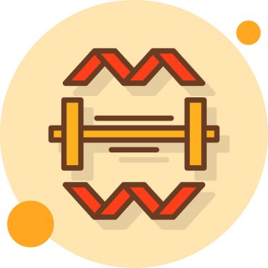 Spor salonu. Web simgesi basit illüstrasyon