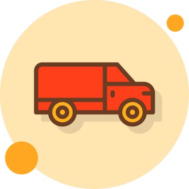 Teslimat. Web simgesi basit illüstrasyon