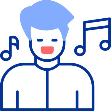 Müzik. Web simgesi basit illüstrasyon