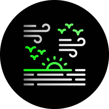 güzel ay ve yıldızlar vektör çizgisi simgesi