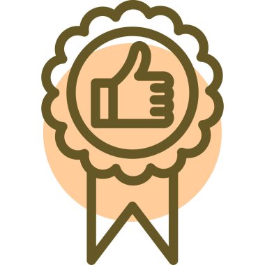 Rozet simge vektör çizim