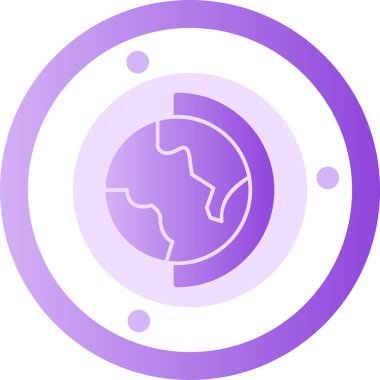 toprak küre simgesi, vektör illüstrasyonu