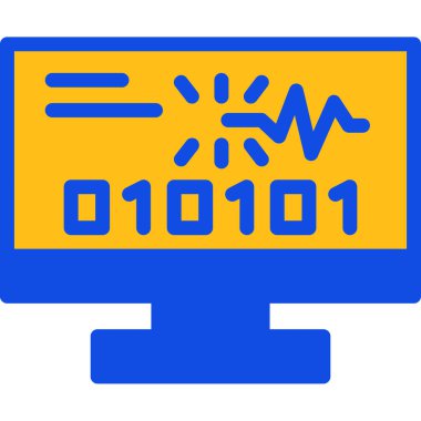 Monitör. Web simgesi basit illüstrasyon