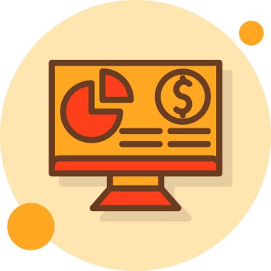 para yönetimi düz simgesi, vektör, illüstrasyon