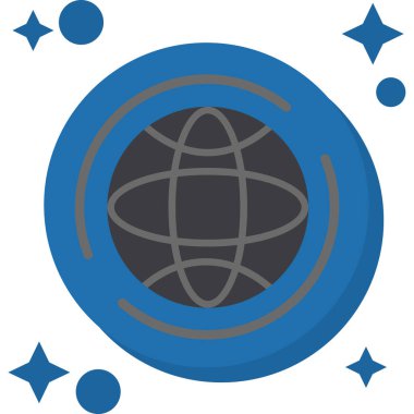 dünya simgesi, vektör illüstrasyonu