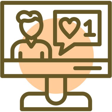 Bir dizüstü bilgisayar simgesinin vektör illüstrasyonu