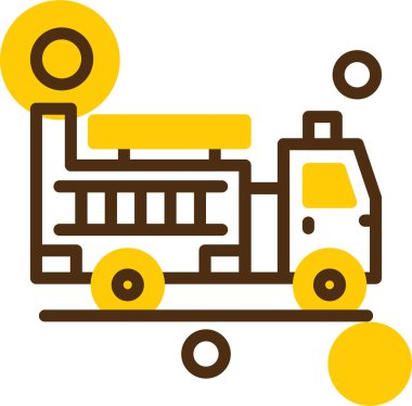 dağıtım kamyonu ikonu vektör çizimi