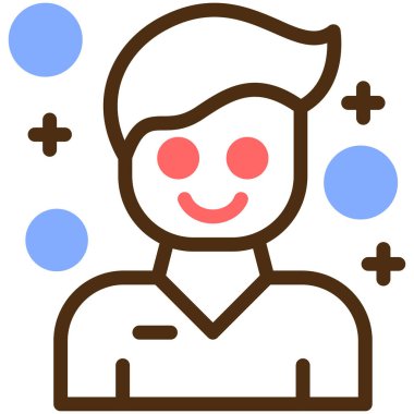 Adamım. Web simgesi basit illüstrasyon