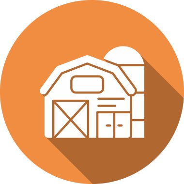 Çiftlik. Web simgesi basit illüstrasyon