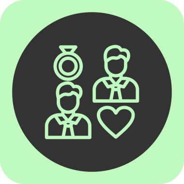 Alyans yuvarlak vektör simgesi