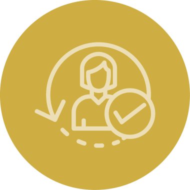 Bir çemberdeki bir kişinin vektör çizimi