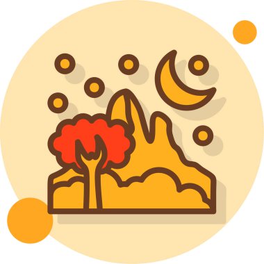 Ayın arka planının vektör çizimi