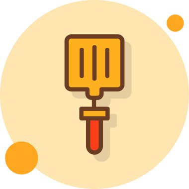 yiyecek yassı simgesi, vektör illüstrasyonu