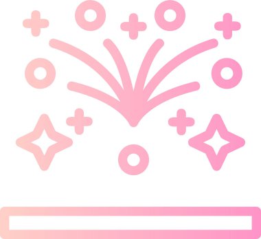 Havai fişek simgesi vektör çizimi