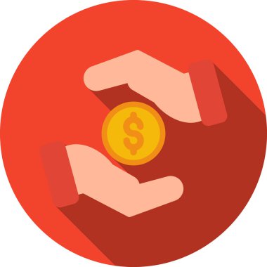 Bozuk para dolar simgesi - gölge stili