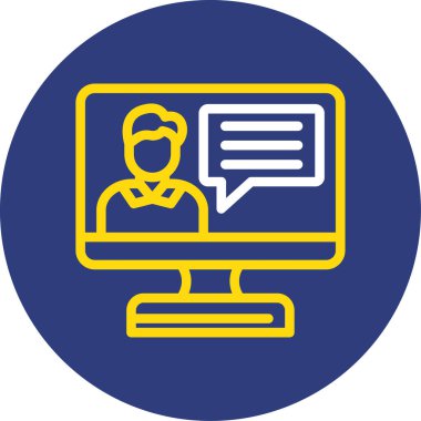 Bilgisayar. Web simgesi basit illüstrasyon