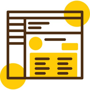 gazete simgesi vektör illüstrasyonu