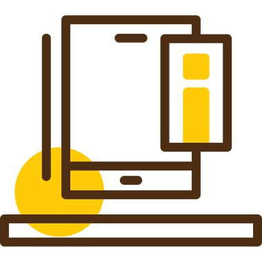 dizüstü bilgisayarda dizüstü bilgisayar, vektör illüstrasyonu