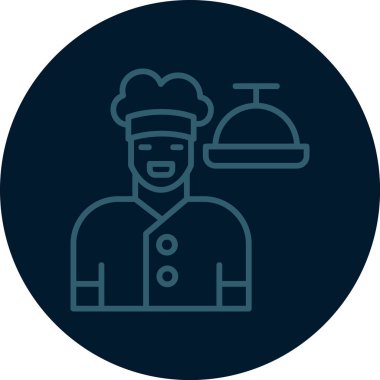 Şef simge vektör illüstrasyonu